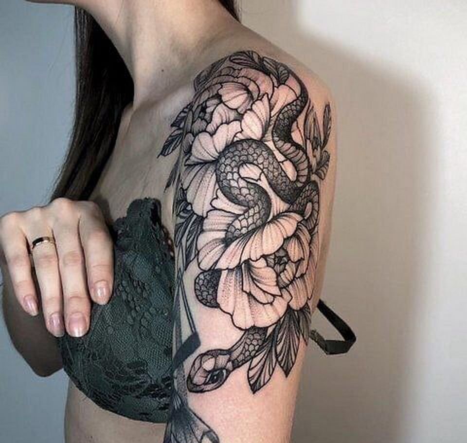 Татуировка змея на плече - 74 фото 5 Татуировка змея на плече - 74 фото 5 тату