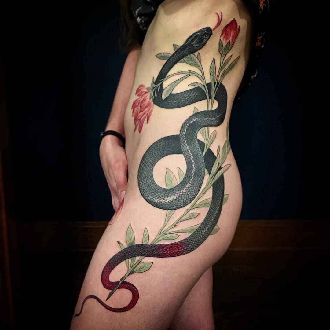 Татуировка змея на плече - 74 фото 41 Татуировка змея на плече - 74 фото 41 тату