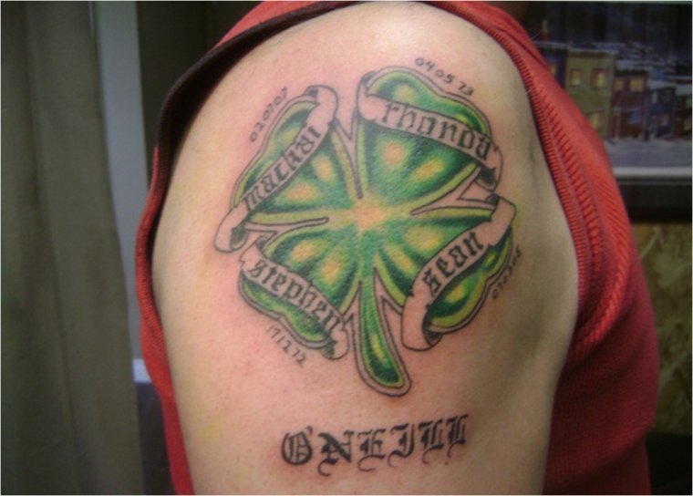 Татуировки приносящие удачу и богатство для девушек (49 фото) 43 Тату Клевер четырехлистный на удачу