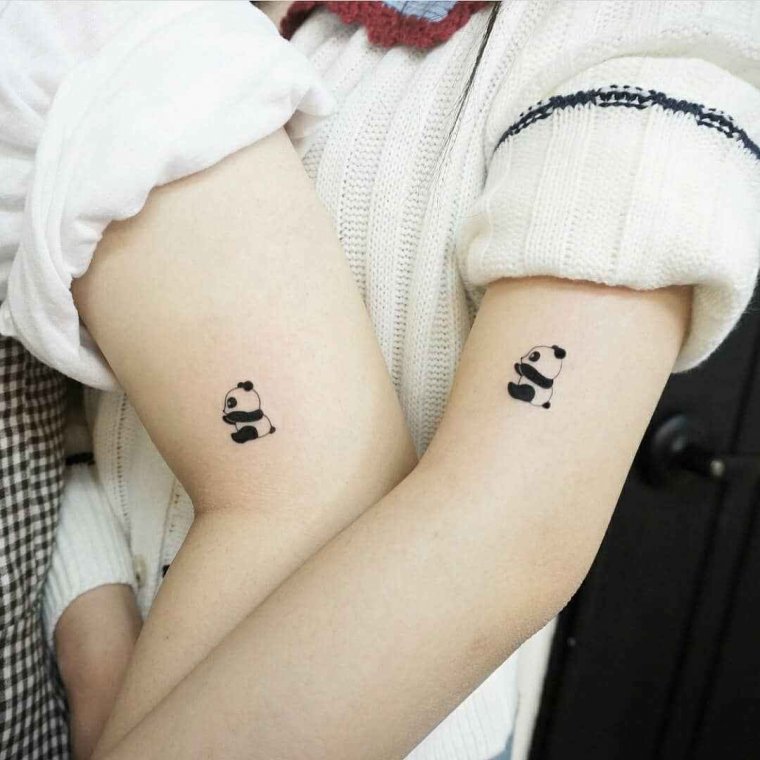 Татуировки для девочек подростков: маленькие и милые (64 фото) 36 Парные тату