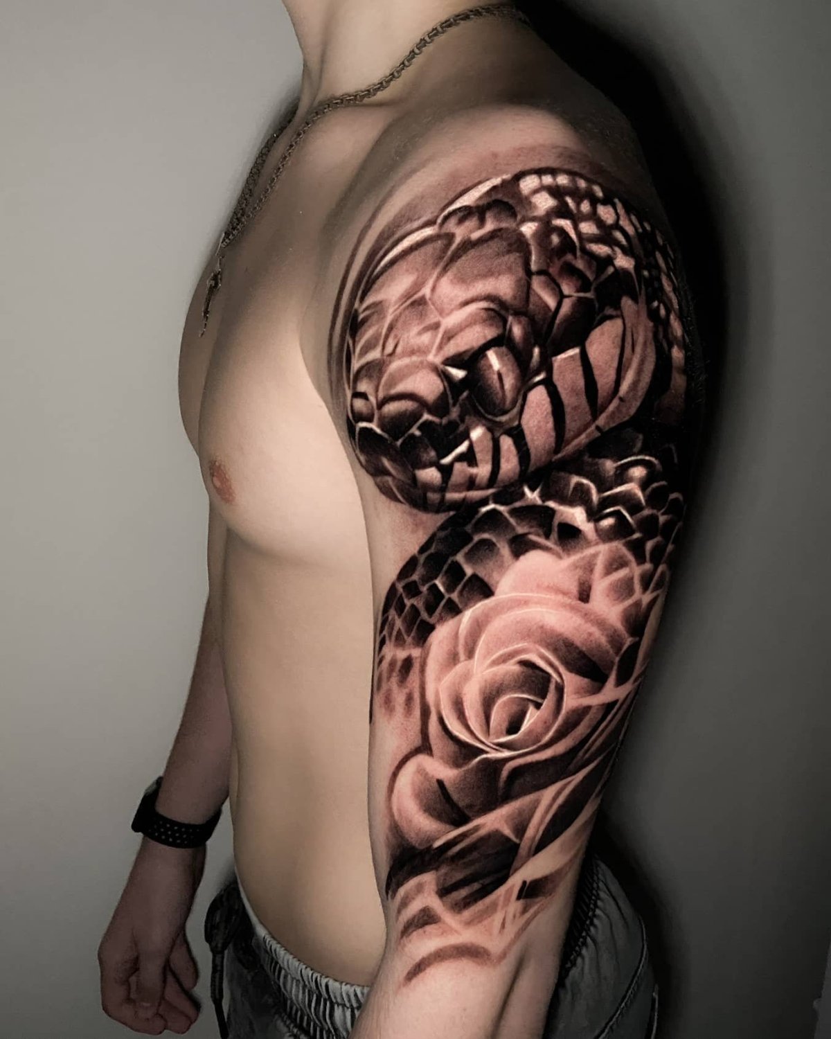 Татуировка змея на плече - 74 фото 9 Татуировка змея на плече - 74 фото 9 тату